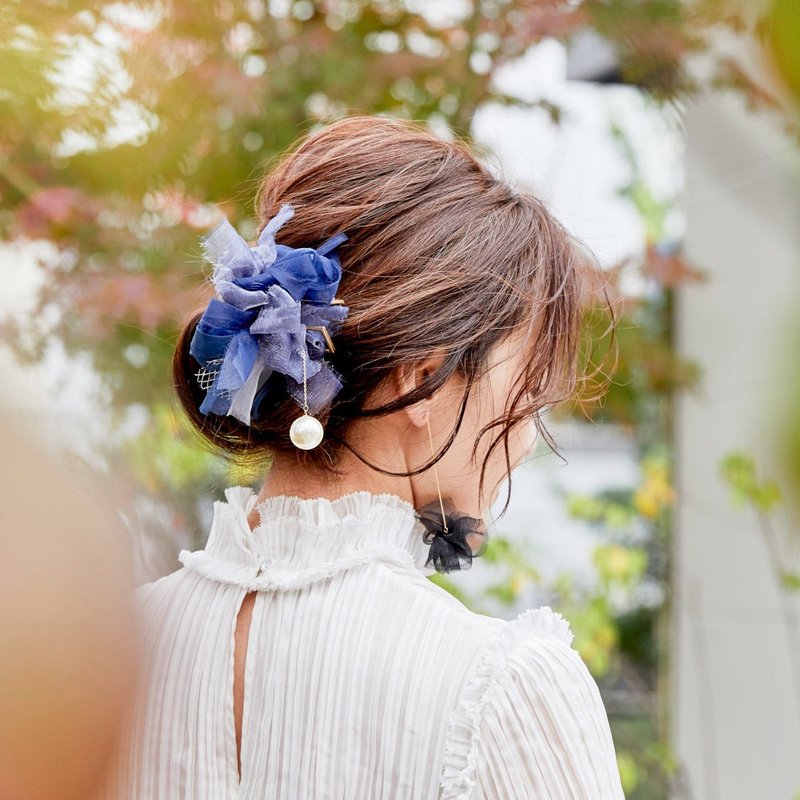 咲编发夹 | 夜空 - 发饰 - 聚酯纤维 蓝色