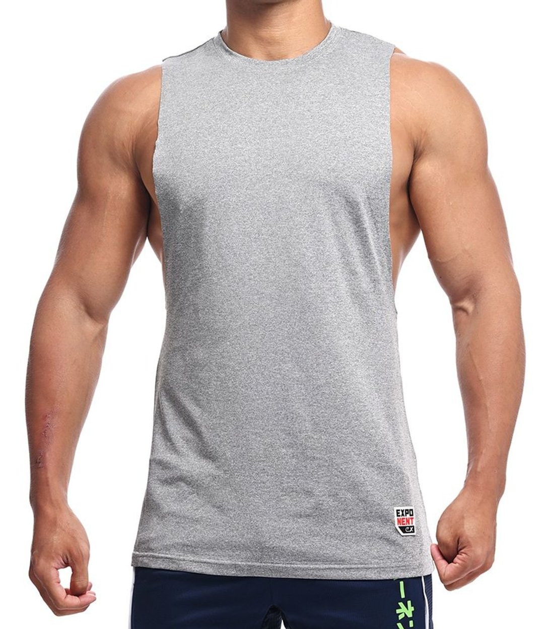 Serious Gym Basic 高机能不收边运动背心 - 麻灰色 - 男装背心 - 聚酯纤维 灰色
