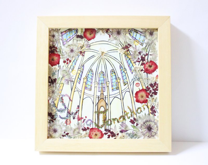 婚礼押花框画—回忆纪念订造 - 订制画像 - 植物．花 多色