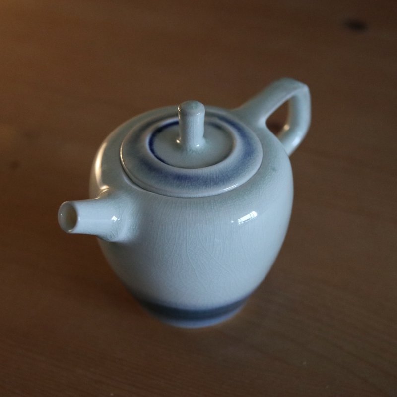 玄白・柴烧壶 200 cc - 茶具/茶杯 - 瓷 白色