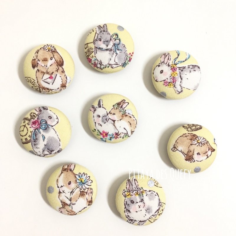 Pitaya des Quefy 单头发束/ 发圈 嫩兔 黄/ 绿/ 粉 - 发饰 - 棉．麻 