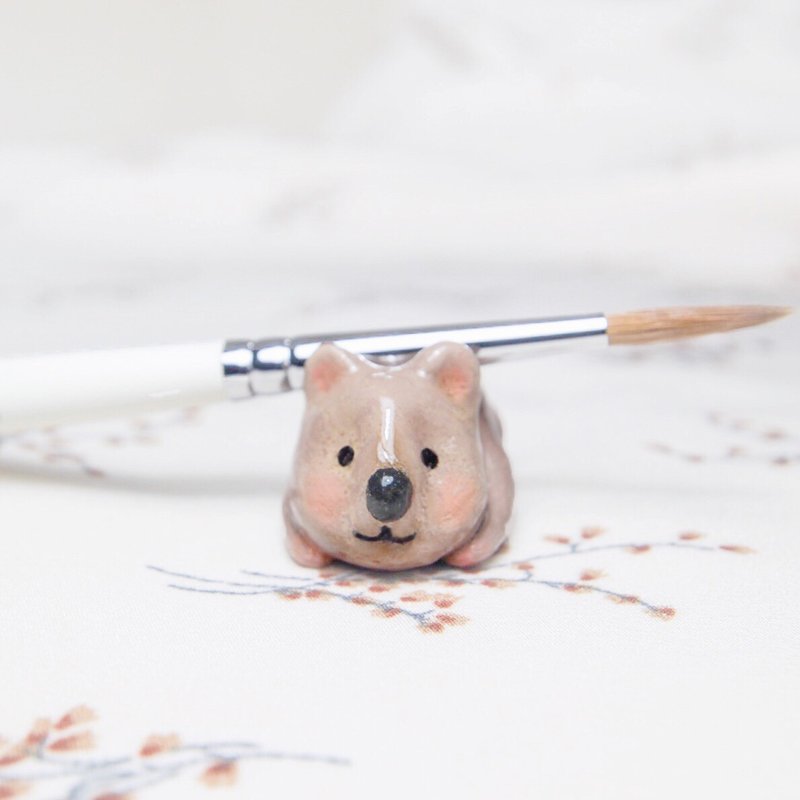 澳洲短尾矮袋鼠 笔架 筷子架 - 笔筒/笔座 - 粘土 