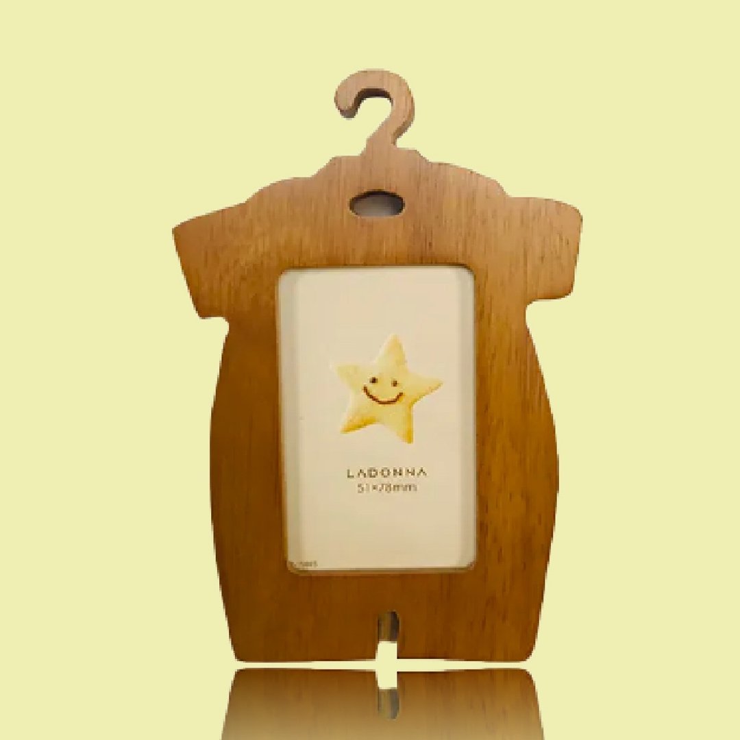 日本 LADONNABaby 亲亲宝贝 木制衣服相框 - 相簿/相册 - 木头 咖啡色