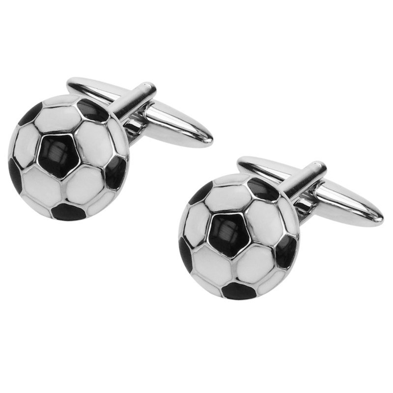 足球袖扣 - 袖扣 - 其他金属 黑色
