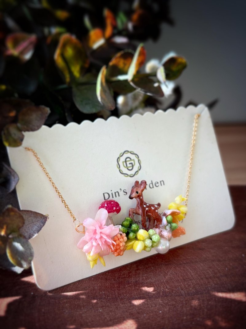 春意系列花园颈链 - 项链 - 植物．花 多色