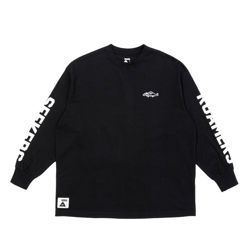 日本限定 POLER ROAMERSSEEKERS CRW 宽松版卫衣 / 休闲上衣 / 黑 - 中性连帽卫衣/T 恤 - 其他材质 黑色