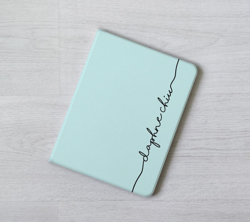 定制化加名字粉蓝保护壳iPad 11代 Air 4 mini 7 12.9寸书本式 - 平板/电脑保护壳 - 塑料 多色