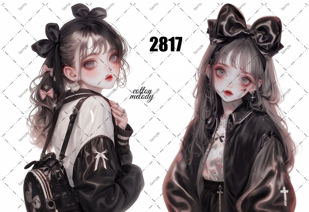 original sticker no.2817 人物贴纸 原创贴纸 原创人物贴纸 装饰贴纸 cotton melody - 贴纸 - 纸 