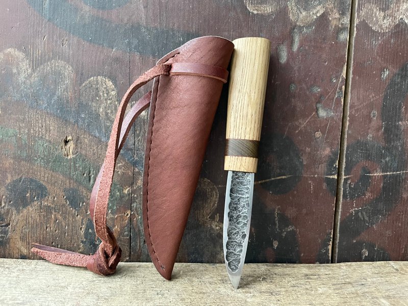 Forged Yakut knife Bushcraft Outdoor knife Nordic knife - 露营用品 - 不锈钢 银色