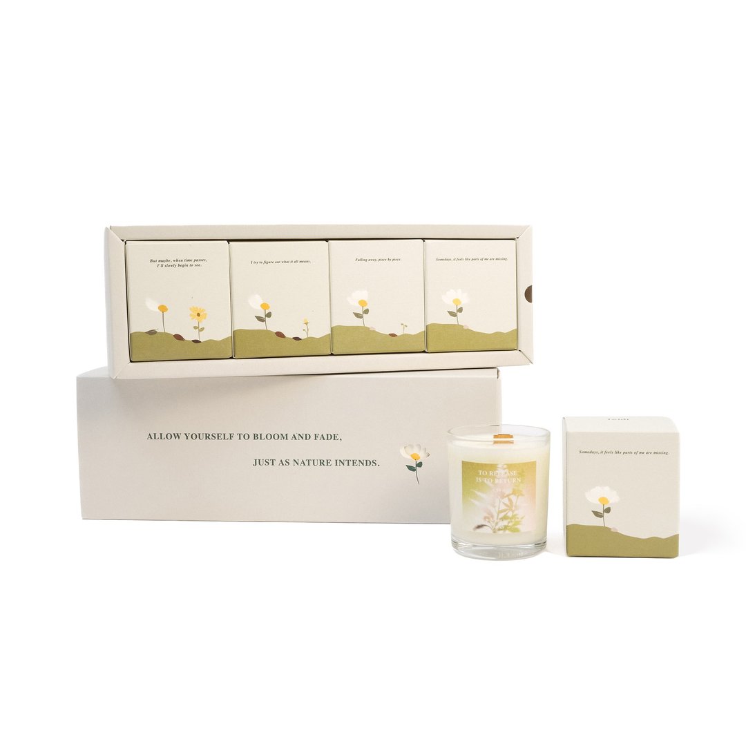 花落花开礼盒-四入香氛蜡烛 大豆蜡烛 台湾手工制造 - 蜡烛/烛台 - 环保材料 