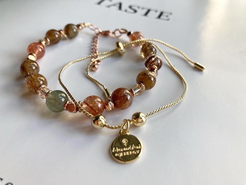 组合商品 功能全面彩发晶搭配伸缩链 - 手链/手环 - 水晶 