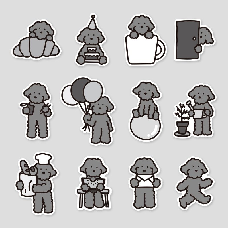 防水独立裁切贴纸 - 贴纸 - 塑料 灰色