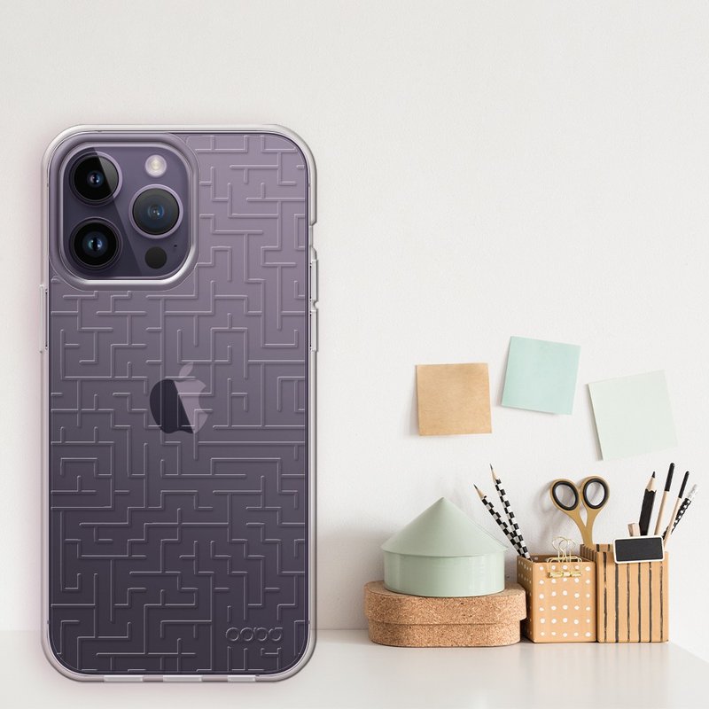 iPhone 14全系列 浮雕感轻薄军规防摔手机壳-迷宫 - 手机壳/手机套 - 其他材质 多色