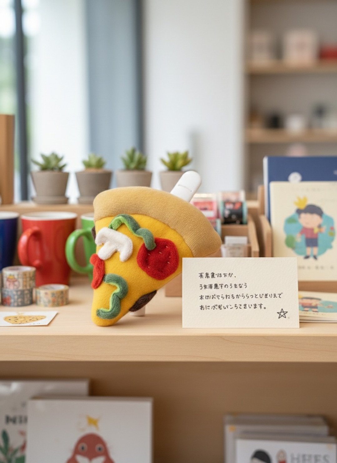 Pizza护身符套 幼稚园开学/儿童书包吊饰/平安符袋 / 手工/安抚礼 - 平安符/符袋 - 聚酯纤维 橘色