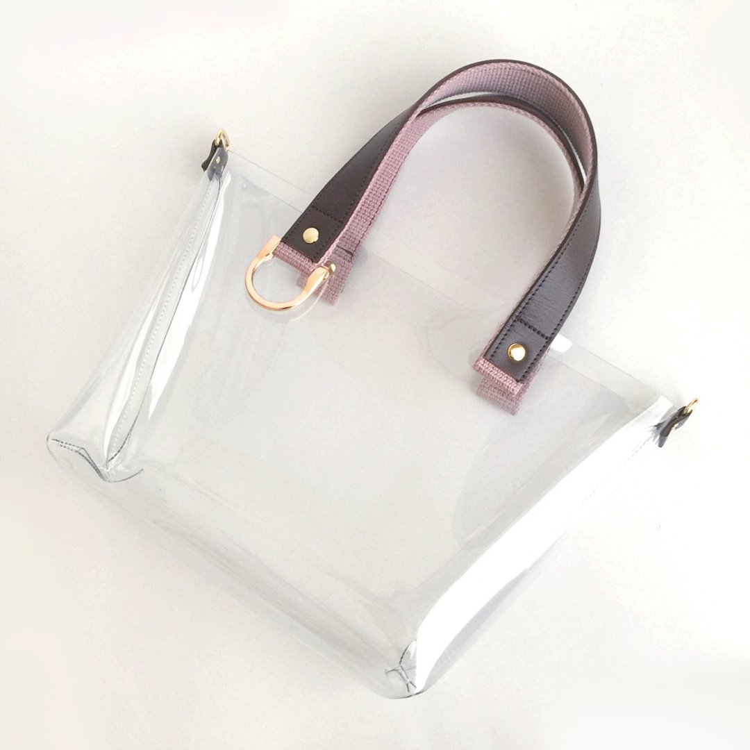 Clear Tote Bag - Smoke Pink - 手提包/手提袋 - 防水材质 透明