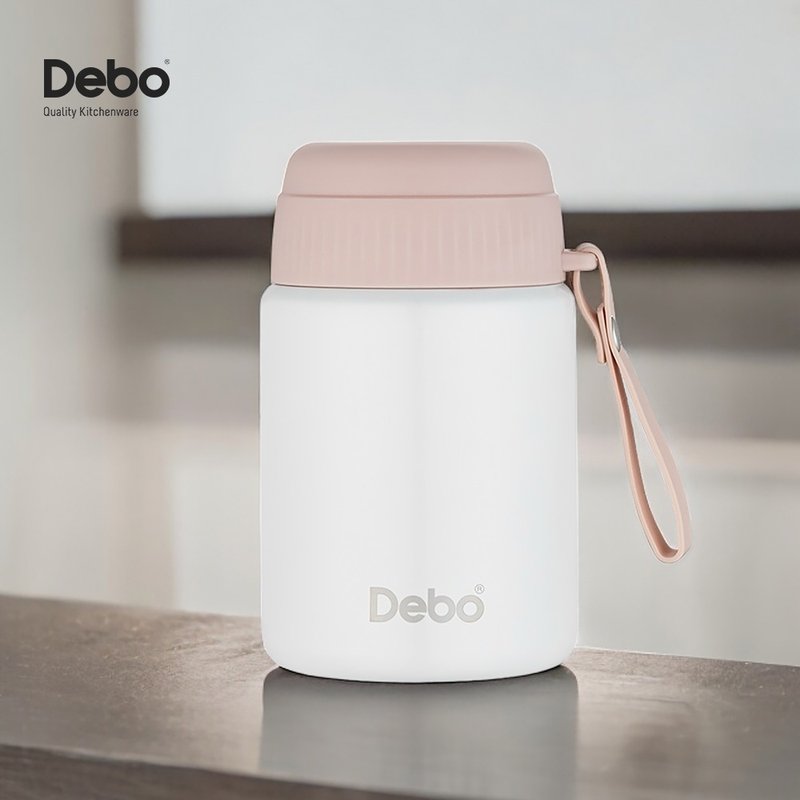 德铂Debo 随行真空保温焖烧罐600ml 粉白 304不锈钢 - 保温瓶/保温杯 - 不锈钢 粉红色