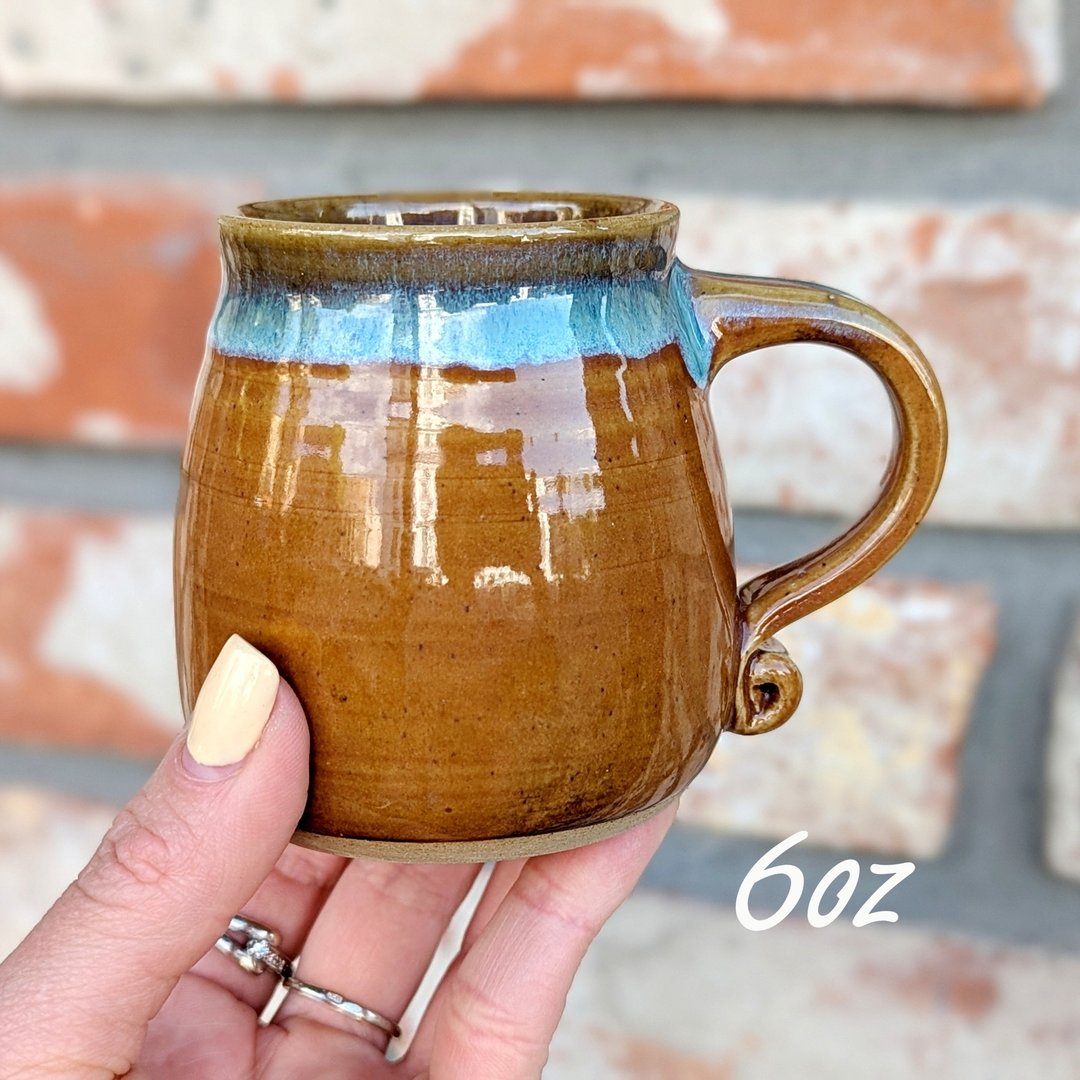 陶器杯手工制作 6盎司马克杯手工制作 陶瓷杯 乌克兰陶器手工制作 - 其他杯子 - 粘土 黄色