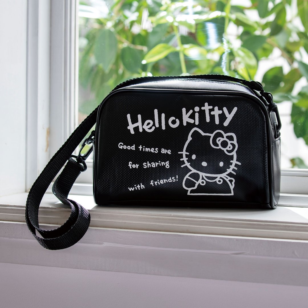Hello Kitty 复古经典款收藏志 第六期 肩背包 - 化妆包/杂物包 - 聚酯纤维 黑色