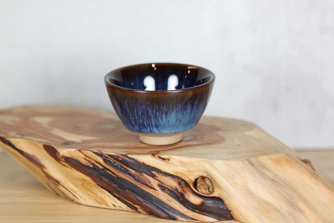 【沐春生活】50ml 湛海 天目釉 中式小茶杯 莺歌叶敏祥作品 - 茶具/茶杯 - 瓷 