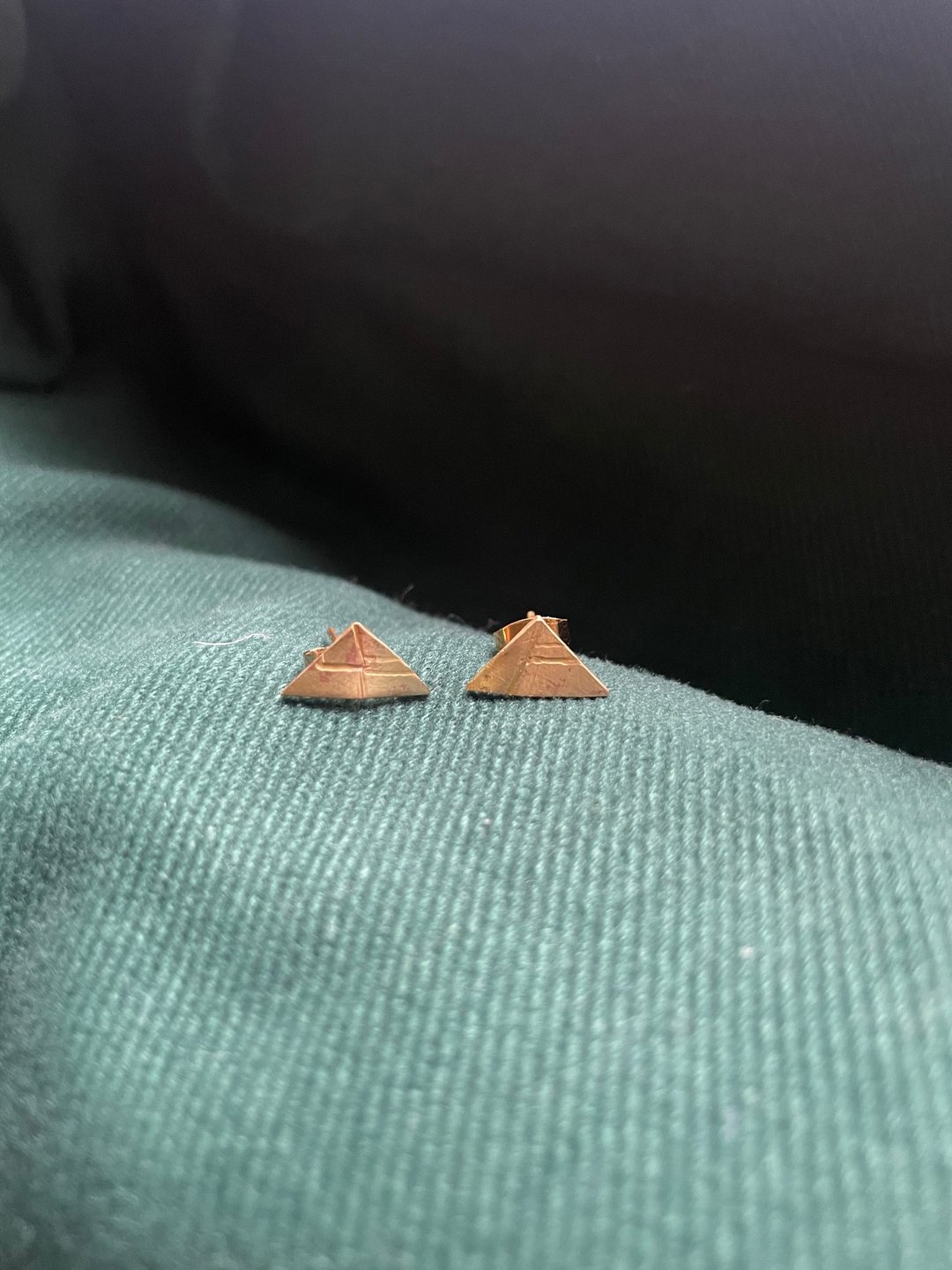 埃及系列之五 金字塔耳环 - 耳环/耳夹 - 铜/黄铜 金色