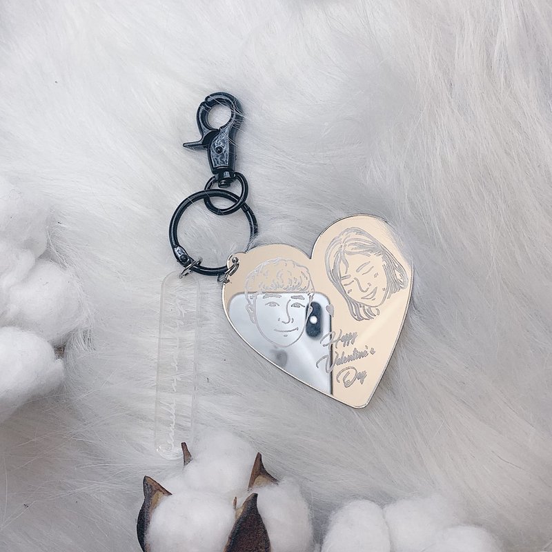 独家【专属定制化 | 订制款镜面串串钥匙圈 】::情人节限定|定制 - 钥匙链/钥匙包 - 压克力 银色