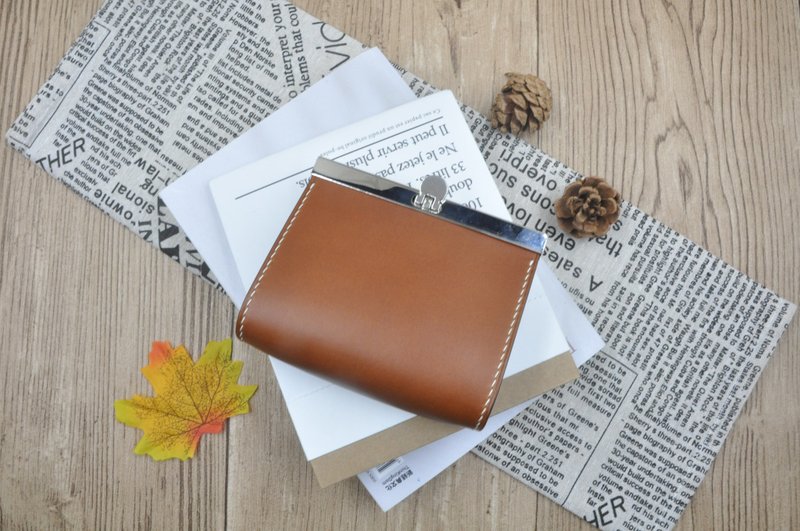 一字口金包 ∣ 意大利 Buttero顶级植鞣革  ∣ 手工缝制 - 零钱包 - 真皮 