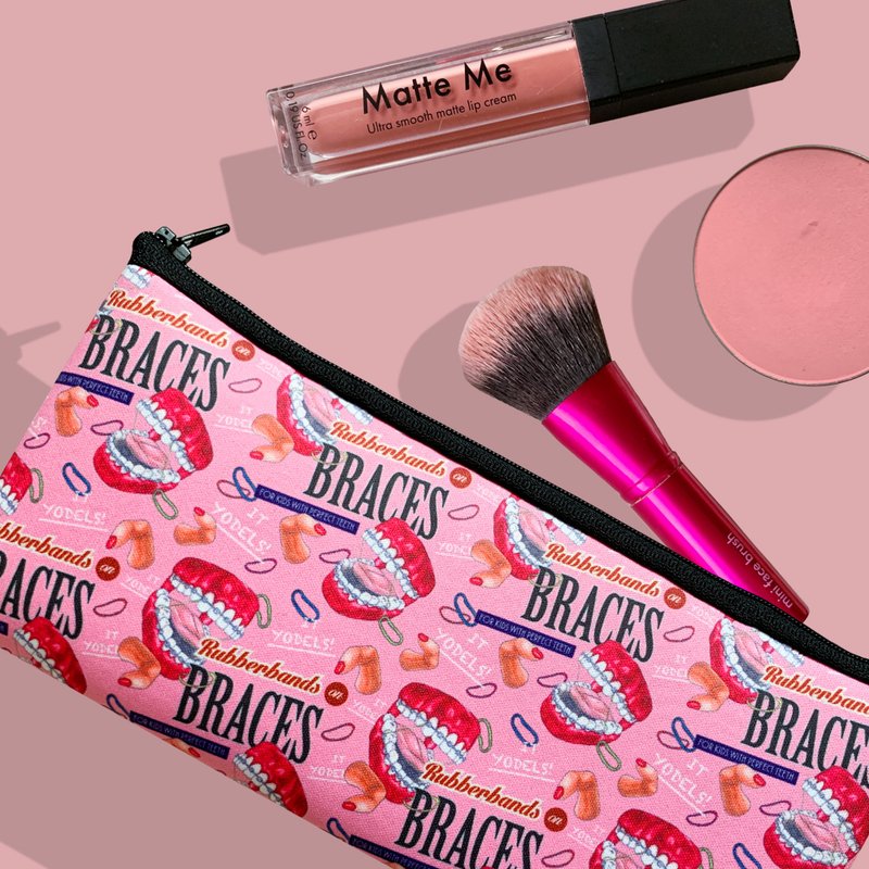 粉红牙套收纳包 - 铅笔盒/笔袋 - 聚酯纤维 粉红色