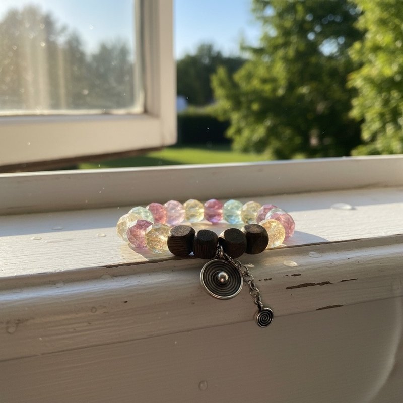 彩莹石设计款手链 暖光圣语~B - 手链/手环 - 水晶 多色