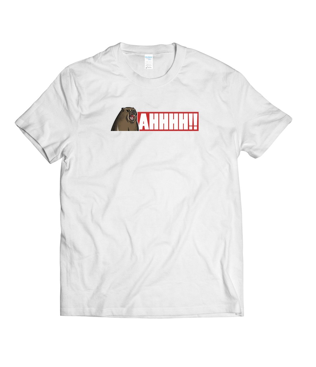 迷因-尖叫土拨鼠半身-T-shirt 白/黑/灰/藏青 - 男装上衣/T 恤 - 棉 多色