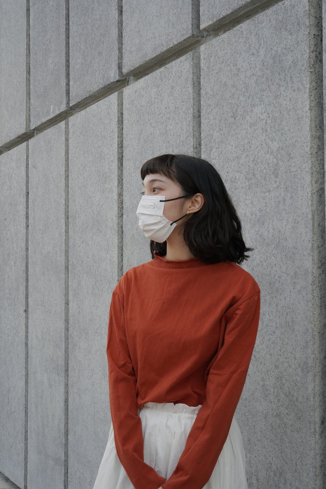 Ruffle tee-橙色 - 女装上衣 - 棉 橘色