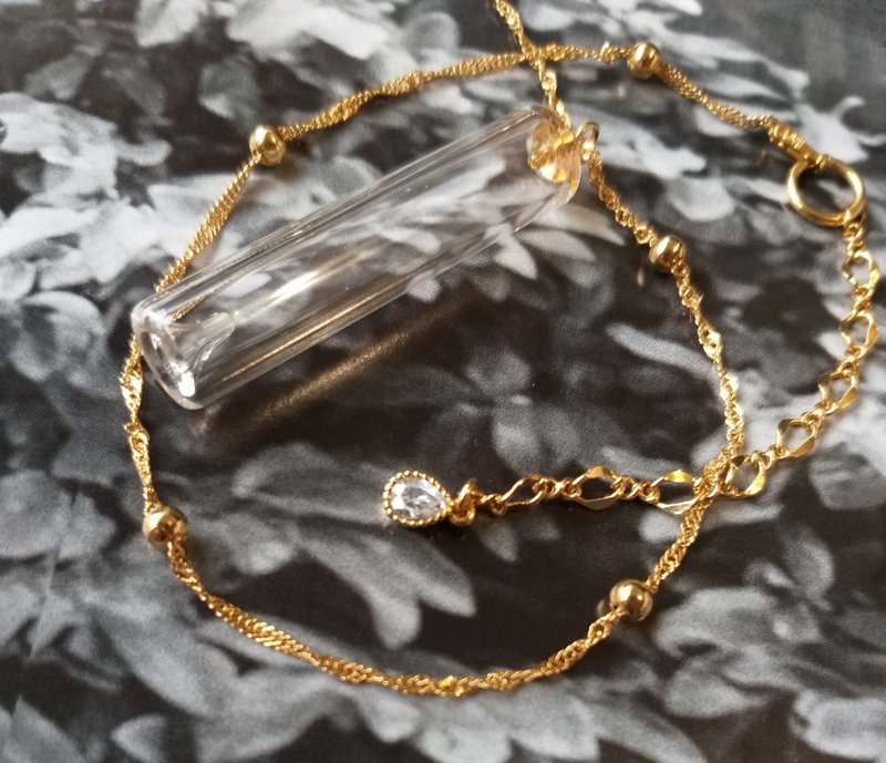 粹* 手工琉璃 纯银 精油项链 香氛 轻珠宝 - 香薰/精油/线香 - 琉璃 白色