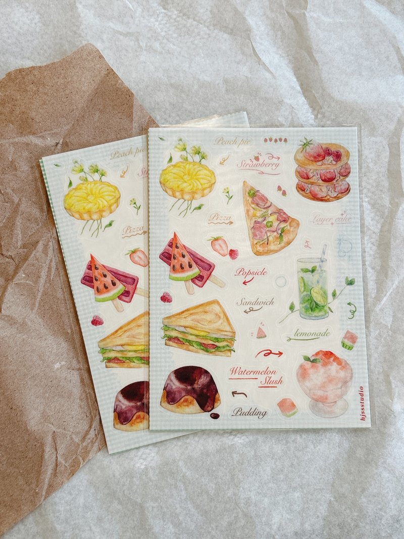 下午茶 切膜貼紙 大年 和紙貼紙 - 贴纸 - 其他材质 多色