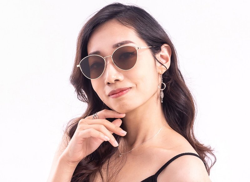 2is KeeC 太阳眼镜│梨形简约 圣诞礼物 - 墨镜 - 其他金属 金色