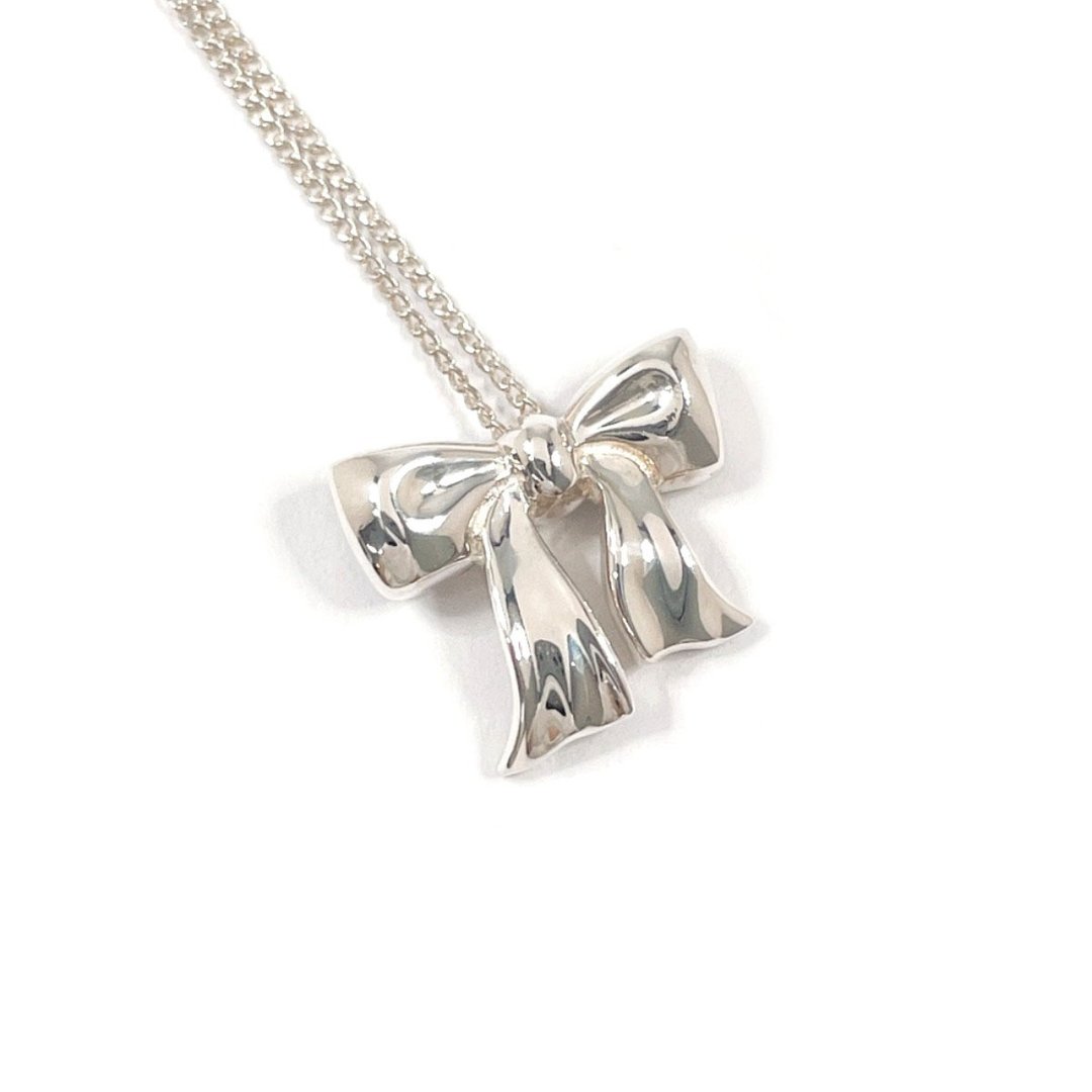 【日本直送 二手美品】蒂芙尼 TIFFANY&Co. 项链 坠饰 缎带 银 925 银饰 - 项链 - 纯银 银色