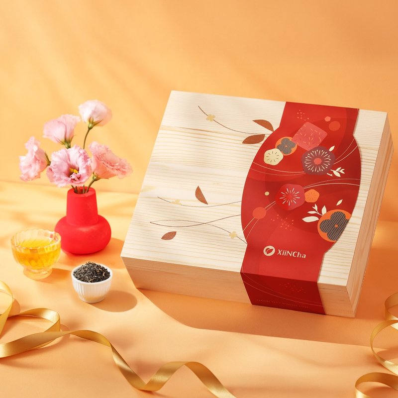 新年礼盒 | 松木精装 6款经典台湾茶 | 雾金茶叶罐, 甘韵悠长 - 茶 - 其他材质 