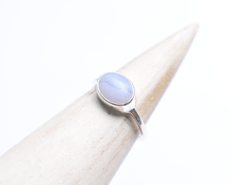 Blue lace agate Silver ring - 戒指 - 纯银 蓝色