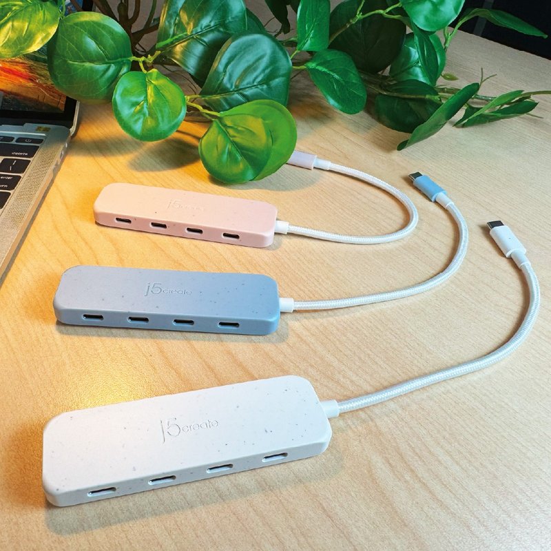 j5create环保材质USB-C Gen2转四端口Type-C高速集线器 – JCH345E - 电脑配件 - 环保材料 