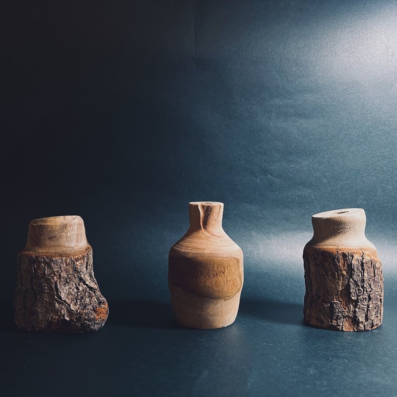 小矮人(扩香瓶三入组) - 香薰/精油/线香 - 木头 咖啡色