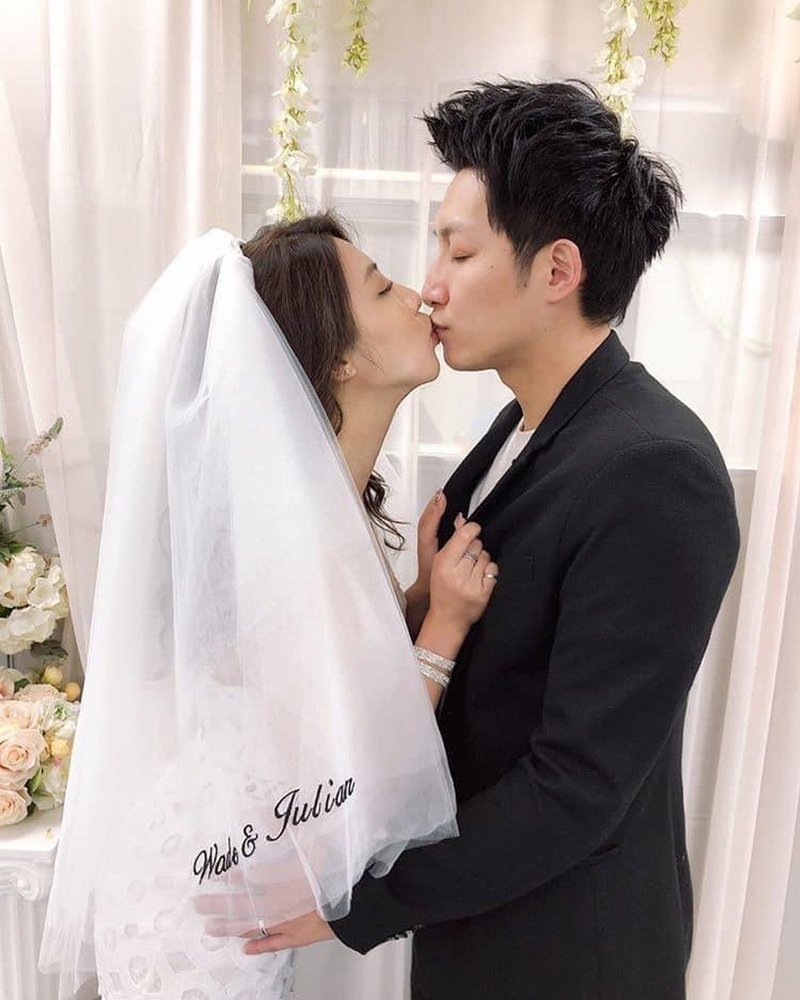 Name Embroidery Wedding Veil - 发饰 - 聚酯纤维 白色