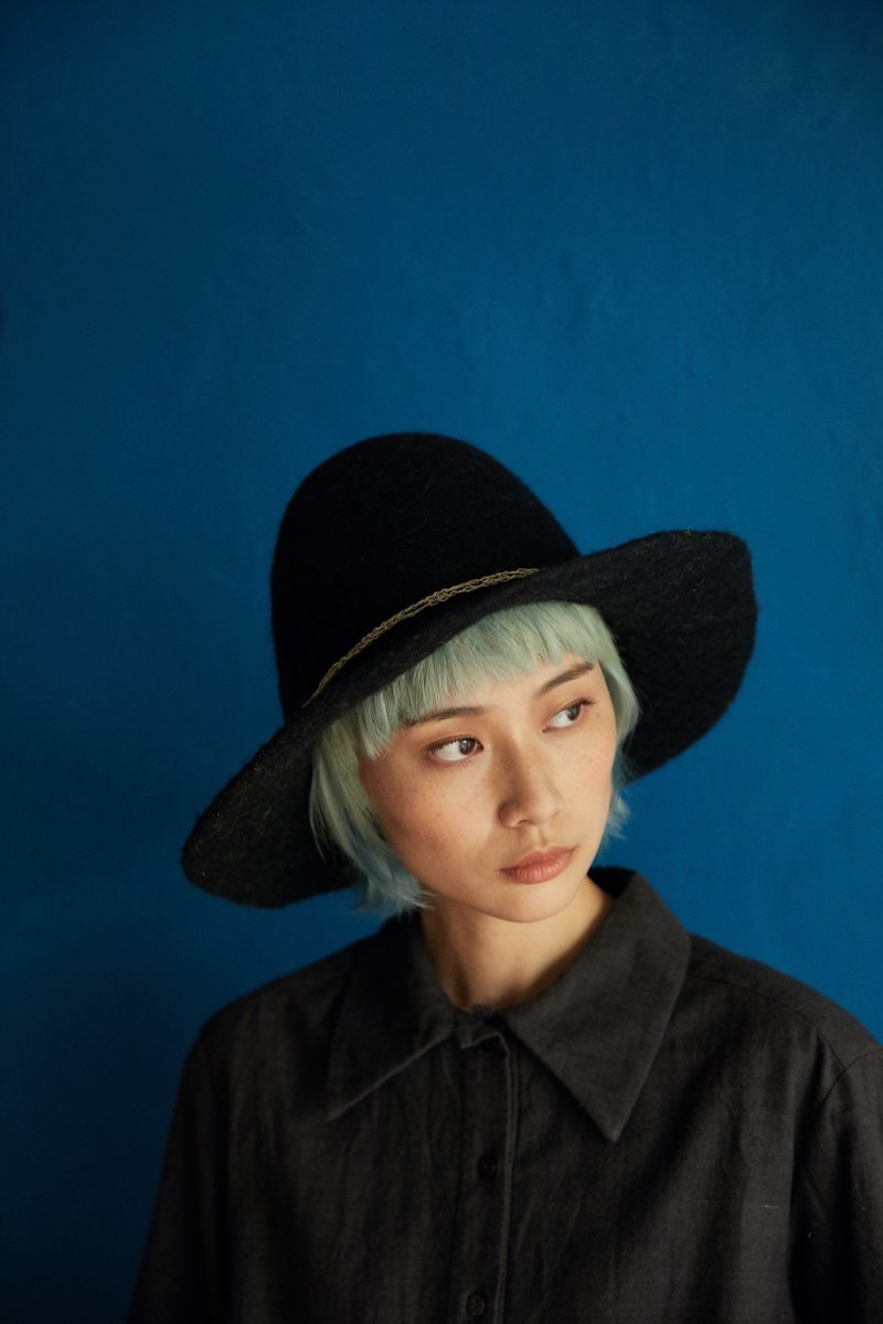 羊毛毡帽子_黑色福尔摩沙帽-公平贸易 - 帽子 - 羊毛 黑色