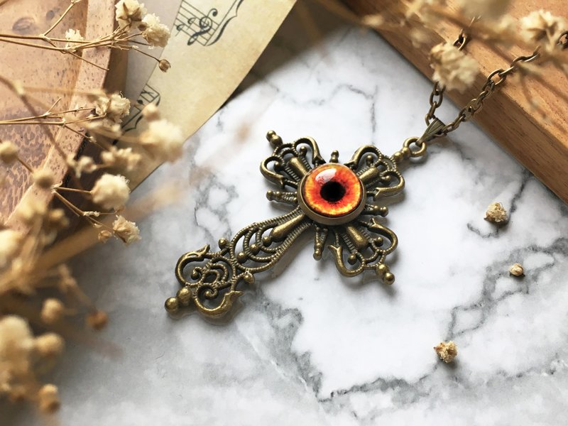 瞳十字 - 坠链 - 项链 - 其他金属 蓝色