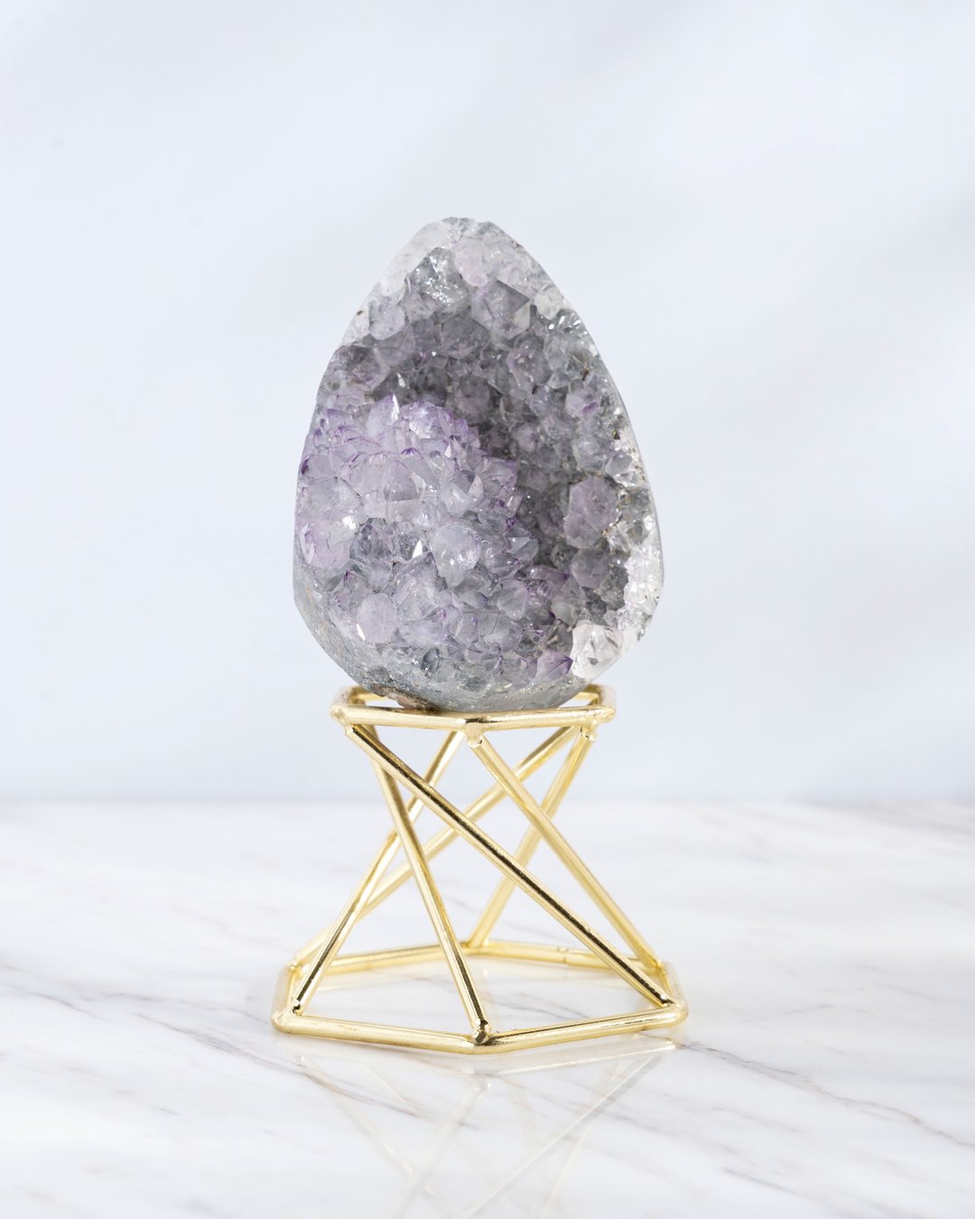 【一图一物】彩晶蛋摆件 紫水晶 - 摆饰 - 水晶 紫色