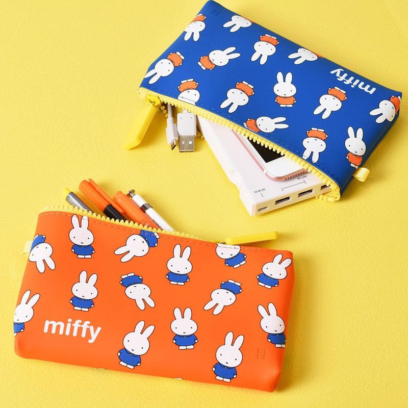 NUU miffy 米飞兔硅胶拉链收纳包 (宝蓝/艳橘) - 化妆包/杂物包 - 硅胶 