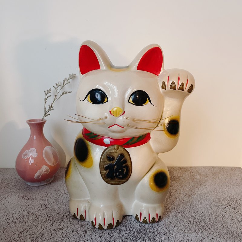日本早期陶制招财猫 - 摆饰 - 陶 