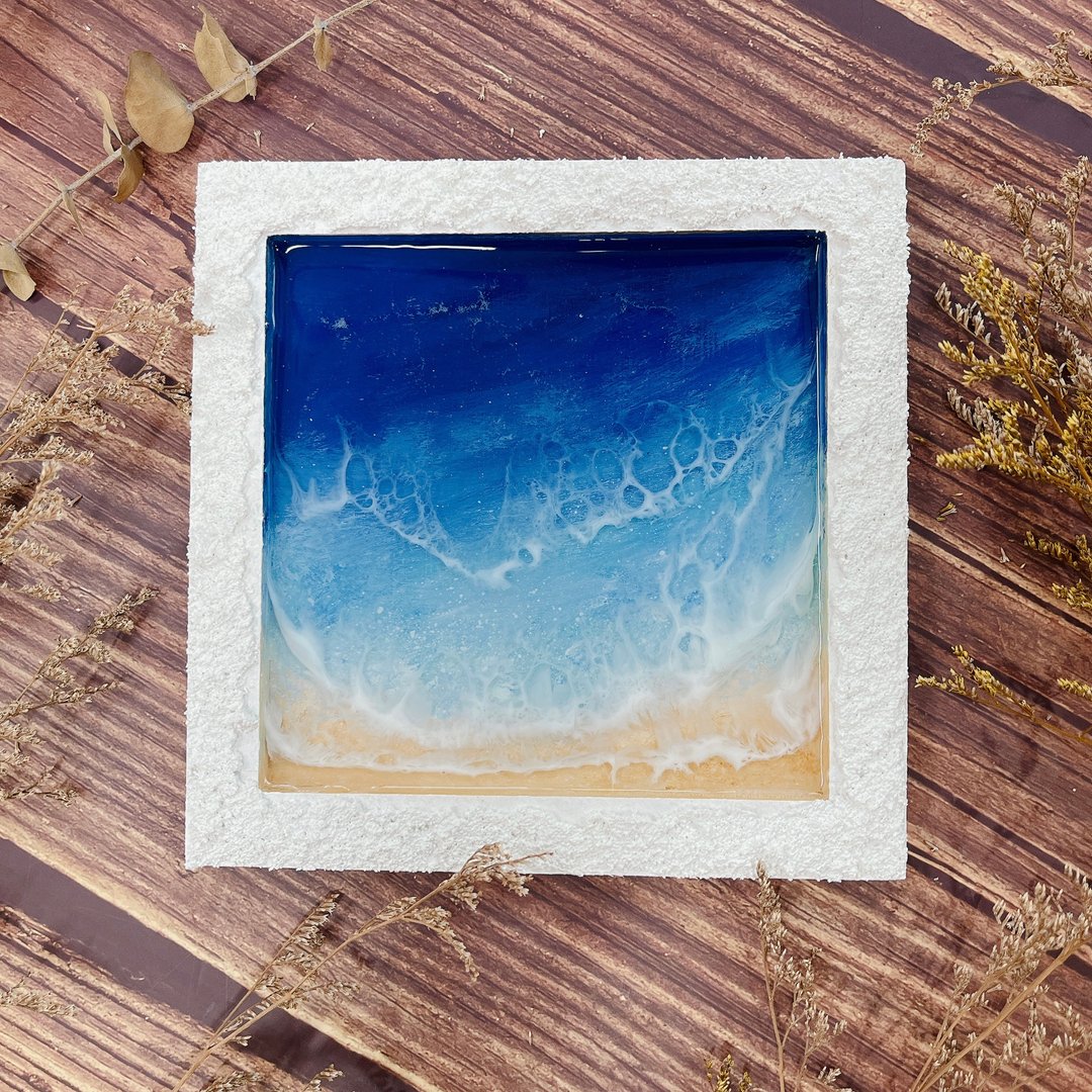 海洋 环氧树脂压克力画 绘画课程 无绘画基础可学 - 插画/绘画/写字 - 其他材质 