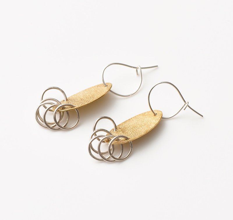 CP92 - 耳环/耳夹 - 其他金属 金色