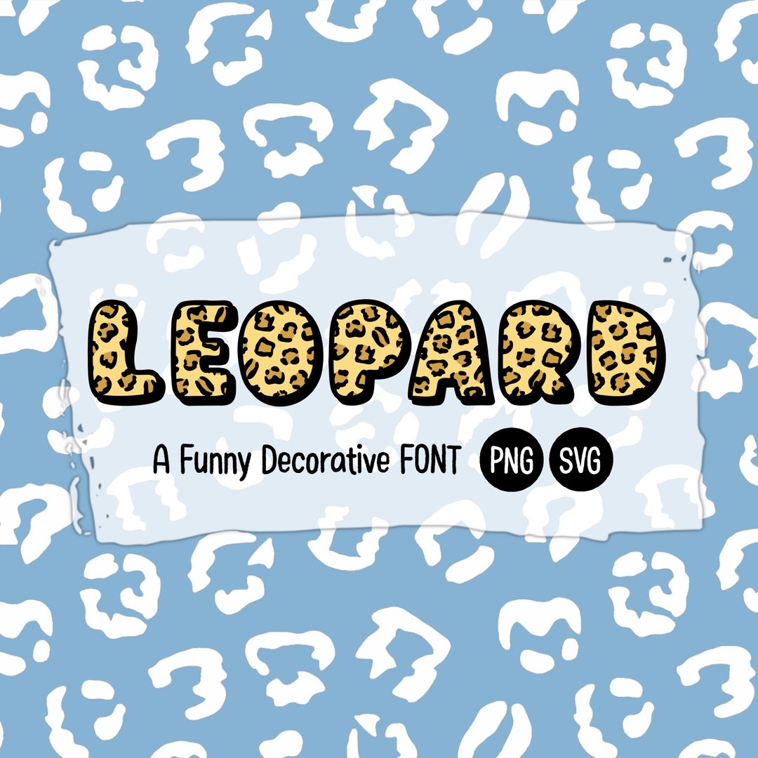 Leopard SVG PNG Font - 字体设计 - 其他材质 