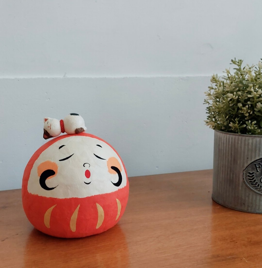 日本【RYUKODO】授权 - 开运招财猫达摩 | 礼物 | 毕业礼物|618 - 摆饰 - 纸 