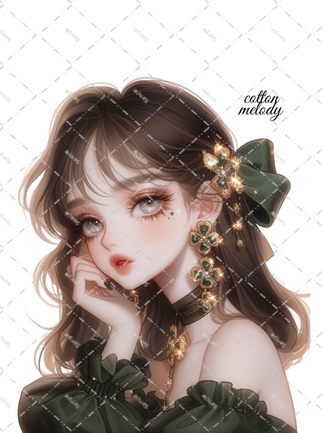 original sticker no.2355 人物贴纸 原创贴纸 原创人物贴纸 装饰贴纸 cotton melody - 贴纸 - 纸 