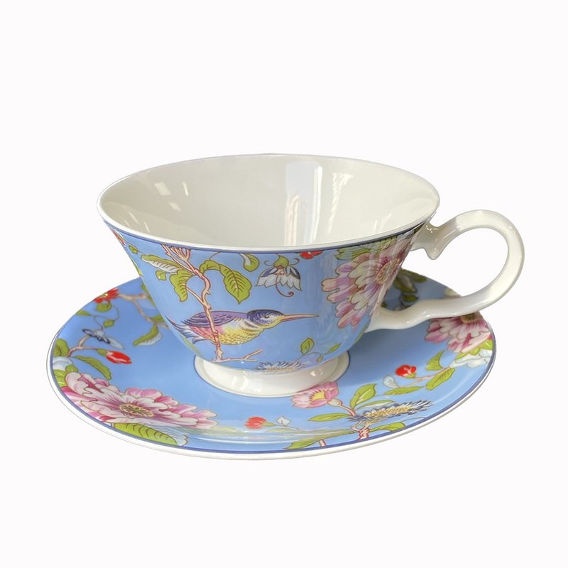 英国Aynsley 雀鸟系列 骨瓷温莎杯盘组180ml 4色任选 - 茶具/茶杯 - 瓷 蓝色